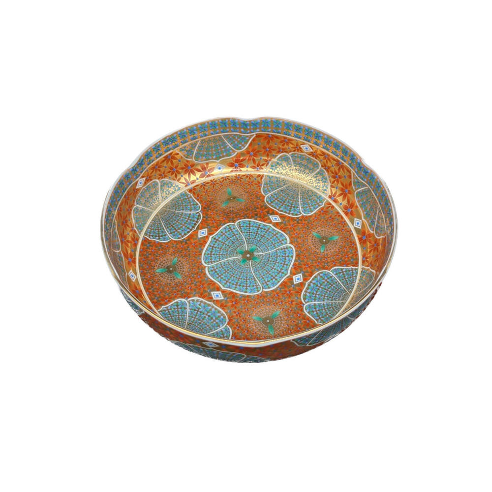 Kozan Gama Kutani Japanese Porcelain Bowl 6" Marked Vintage Japan